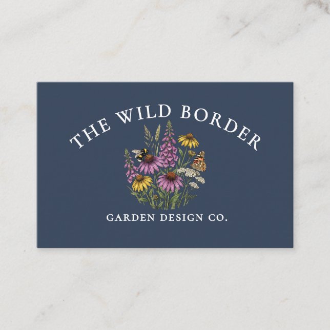 Bestäuberfreundliche Gartendesigner Visitenkarte (Vorderseite)