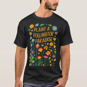 Bestäubergartendesign Wildblumen Einheimische P T-Shirt