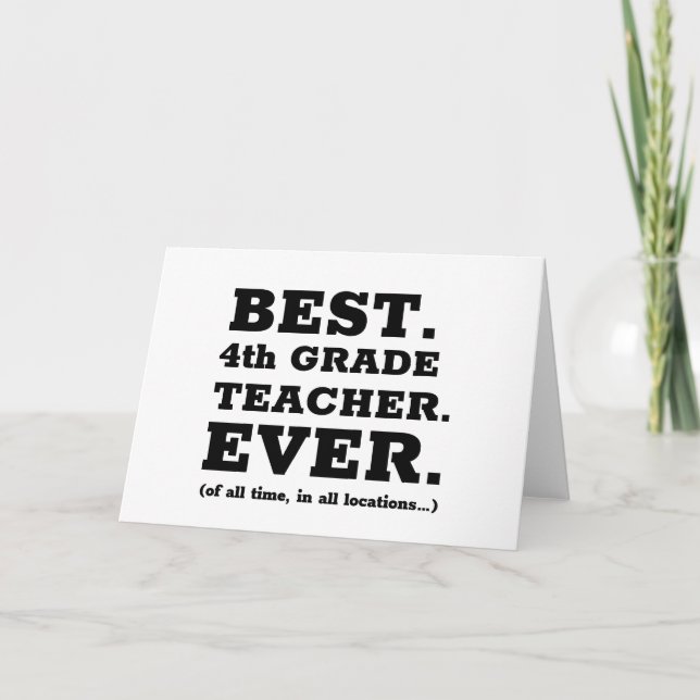 Beste 4. Klasse Lehrer je Karte (Vorderseite)