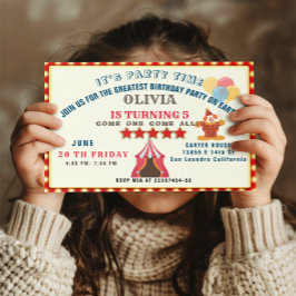 BESTE 5. Geburtstagsparty Circus THEMA Einladung