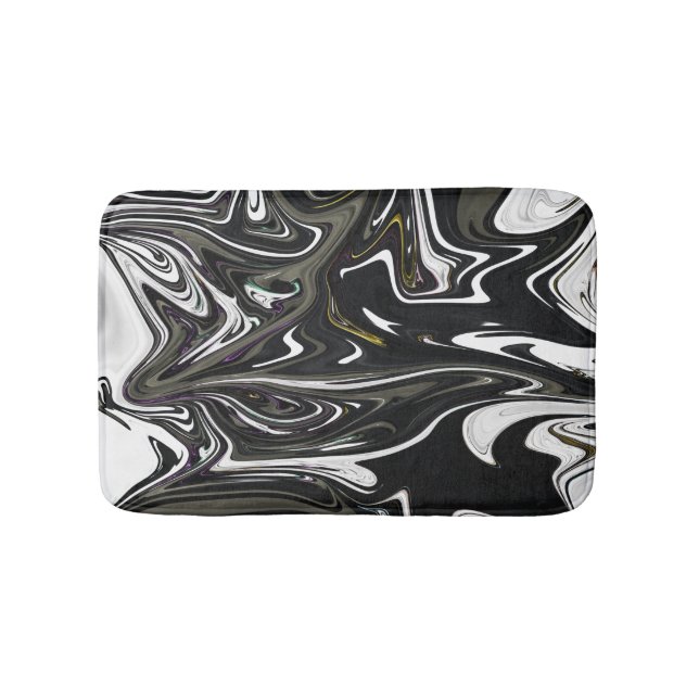 Beste abstrakte Schwarzweißkunst, abstrakte Farbe Badematte (Vorderseite)