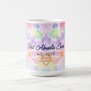 Beste Abuela Muttertag Wasserfarben Blumen Kaffeetasse