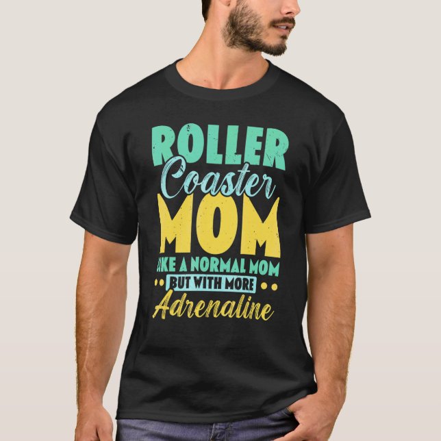 Beste Achterbahn-Mutter Achterbahn Vergnügungspark T-Shirt (Vorderseite)