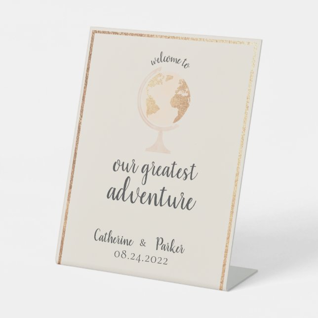 Beste Adventure World Globe Map Sockelschild (Vorderseite)