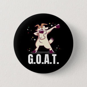 Beste aller Zeiten G.o.a.t. Funny Goat Dab Danci Button
