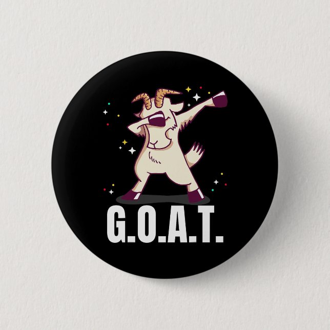 Beste aller Zeiten G.o.a.t. Funny Goat Dab Danci Button (Vorderseite)