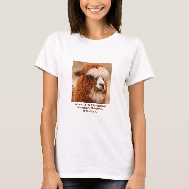 Beste Alpaka-Monobrow T-Shirt (Vorderseite)