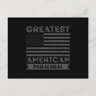 Beste amerikanische Paralegal Gift USA Flag Postkarte