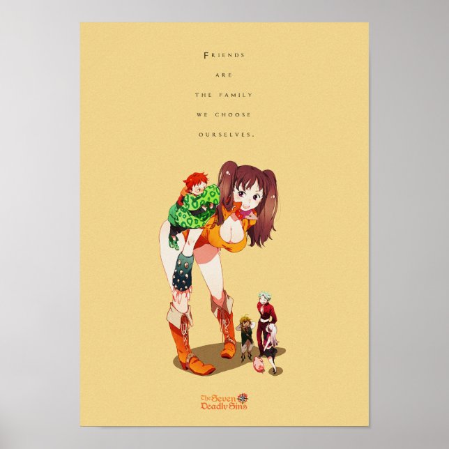 Beste Anime-Zitate über Familie und Freunde Poster (Vorne)