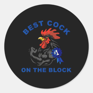Beste Auf Dem Block Hühnerbekleidung  Runder Aufkleber