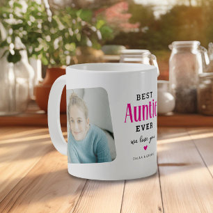 Beste AUNTIE je 2 Foto Niedliches Geschenk Kaffeetasse
