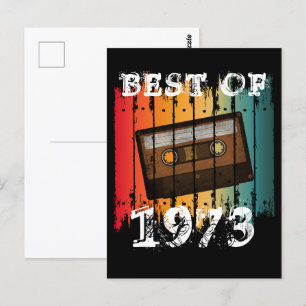 BESTE AUS DEM JAHR 1973 CUSTOM VINTAGE KASSETTENBA POSTKARTE