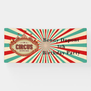 Beste Ausstellung auf der Erde Circus Kindergeburt Banner