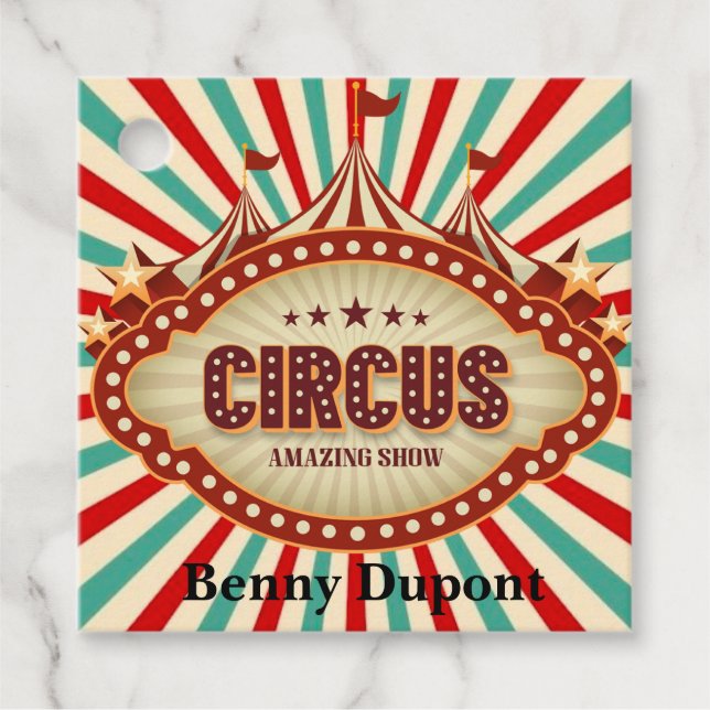 Beste Ausstellung auf der Erde Circus Kindergeburt Geschenkanhänger (Vorderseite)