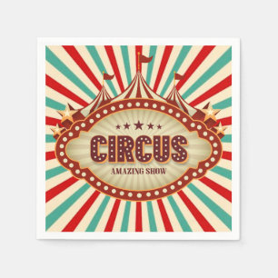 Beste Ausstellung auf der Erde Circus Kindergeburt Serviette