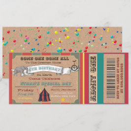 Beste Ausstellung auf der Erde Circus Ticket Gebur Einladung