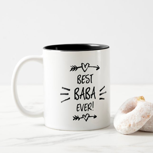Beste Baba je Zweifarbige Tasse (Mit Donut)