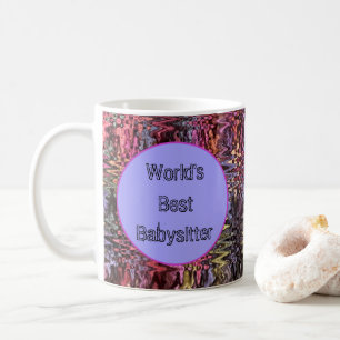 Beste Babysitter der Welt Helles abstraktes Dankes Kaffeetasse
