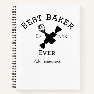 Beste Bäckerei je Namen Text Backen Backen Jahr Ko Notizbuch