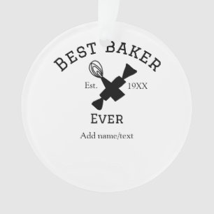 Beste Bäckerei je Namen Text Backen Backen Jahr Ko Ornament