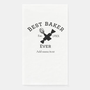 Beste Bäckerei je Namen Text Backen Backen Jahr Ko Serviette