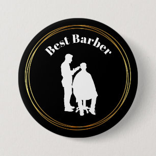 Beste Barberschaltfläche mit Barber-Silhouette Button