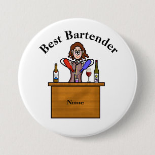 Beste Barkeeper-Taste - Barkeeper bei Frauen Button