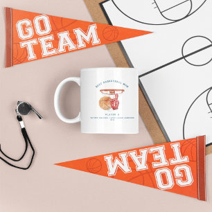Beste Basketball-Mama   Niedliches Monogramm-Foto Kaffeetasse