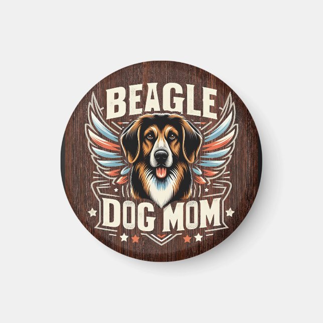 Beste Beagle Hund Mama je - Beagle Hund Lover Gesc Magnet (Vorne)