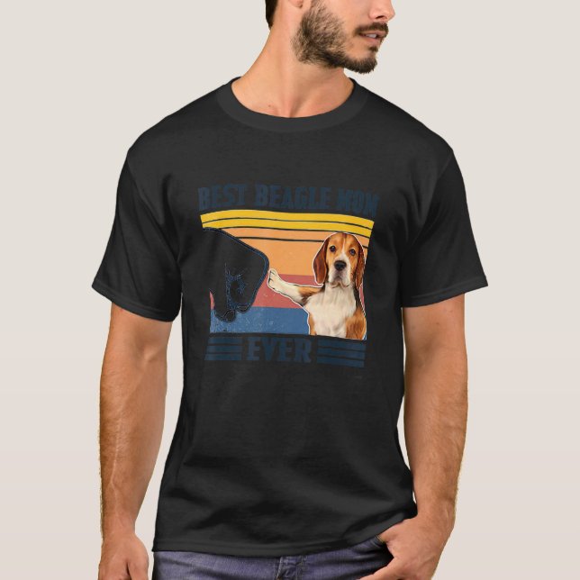 Beste Beagle Mama je Hund Mama Mütter T-Shirt (Vorderseite)