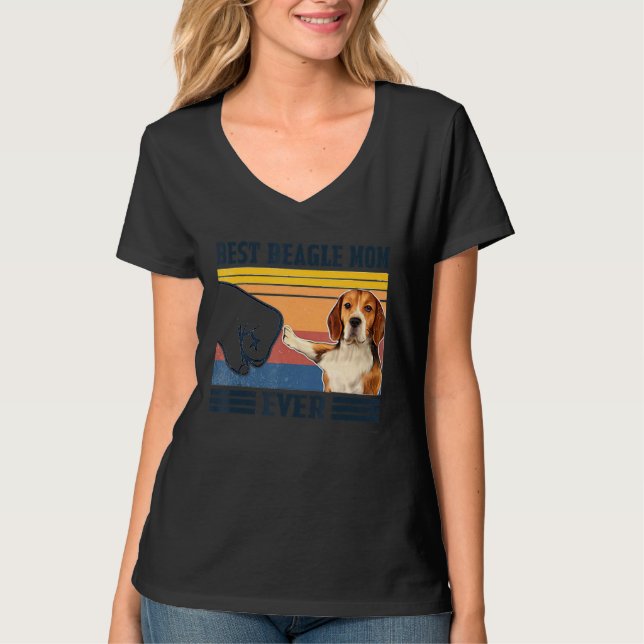 Beste Beagle Mama je Hund Mama Mütter T-Shirt (Vorderseite)