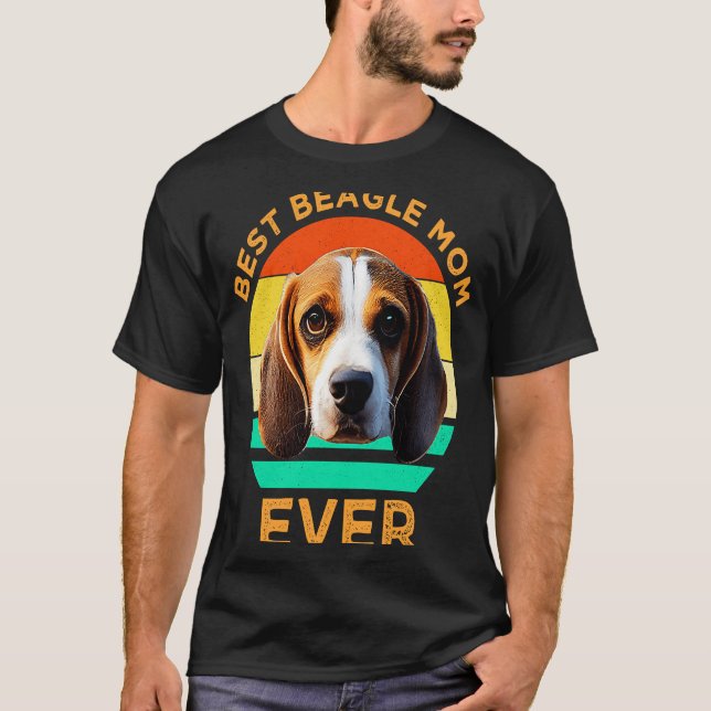 Beste Beagle Mama je Niedlicher Beagle Hund T-Shirt (Vorderseite)