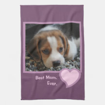 Beste Beagle-Mama je rosa Text-Pet-Foto