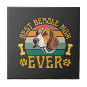 Beste Beagle-Mama überhaupt, lustiger Beagle-Hund Fliese