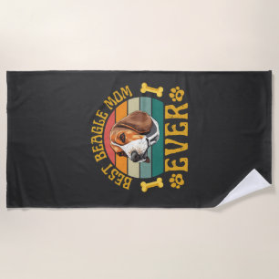 Beste Beagle-Mama überhaupt, lustiger Beagle-Hund Strandtuch