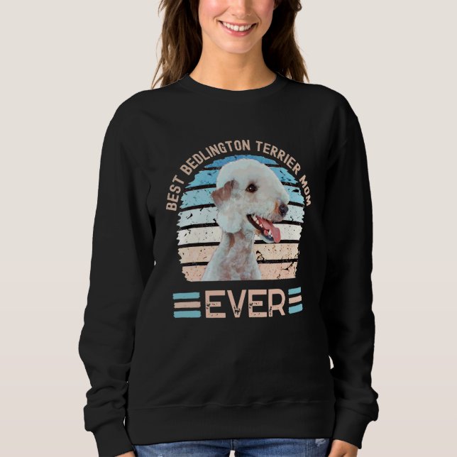 Beste Bedlington Terrier Mama je Muttertag Sweatshirt (Vorderseite)