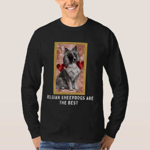 Beste belgische Sheepdog Red Hearts Art Pet Dog Be T-Shirt