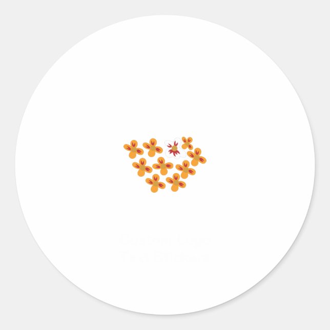 Beste benutzerdefinierte Logo-Stickers Runder Aufkleber (Vorderseite)