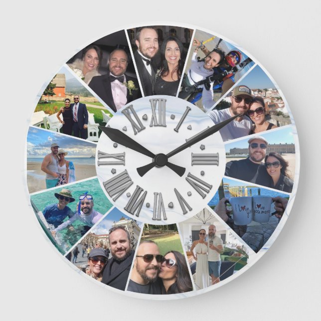 Beste benutzerdefinierte Personalisierte Foto-Wand Große Wanduhr (Vorderseite)