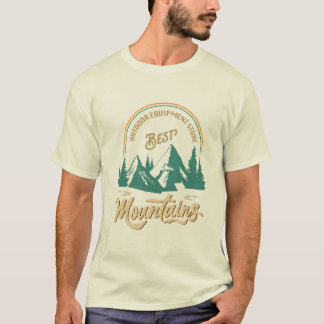 Beste Berge Außenausstattung Vintager T - Shirt