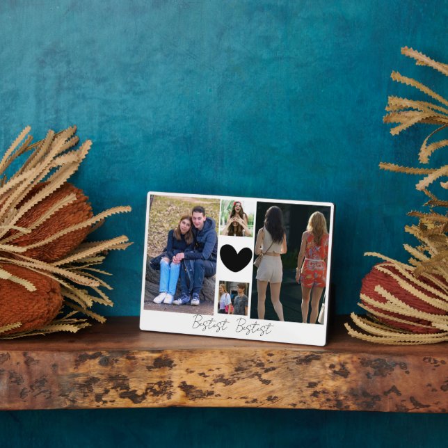 Beste Bestie' Freunde halten Foto Collage Fotoplatte (Seite)