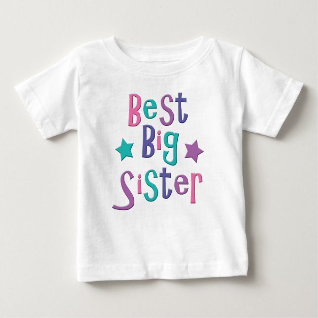 Beste Big Sister Baby T-shirt (Vorderseite)