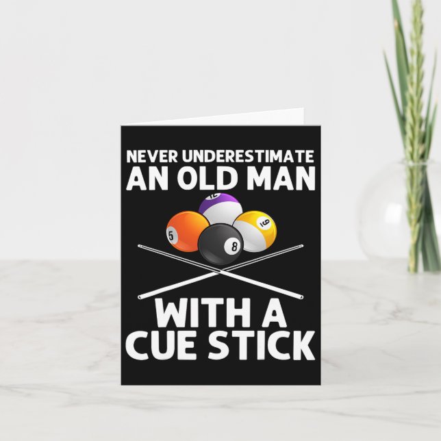 Beste Billardkunst für Großväter - Billiard Lover  Karte (Vorderseite)