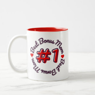 Beste Bonus-Mama #1 Muttertag Zweifarbige Tasse