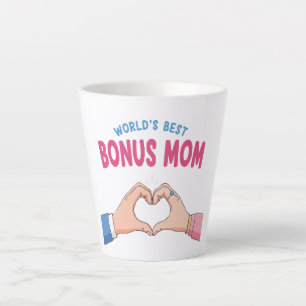 Beste Bonus-Mama der Welt Herz Hände Geschenk Milchtasse
