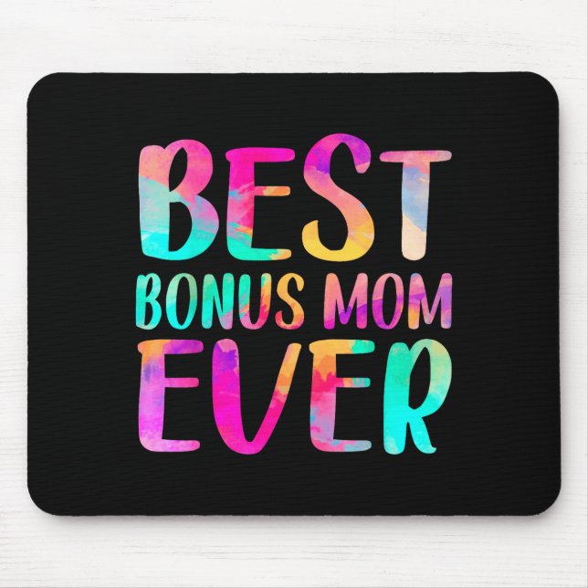Beste Bonus-Mama ever farbenfroh  Mousepad (Vorne)