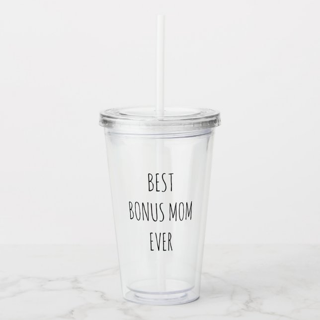 Beste Bonus-Mama je Acryltrinkbecher (Vorderseite)