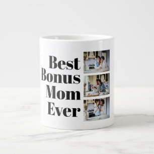 Beste Bonus-Mama je Muttertag 3. FotoCollage Jumbo-Tasse