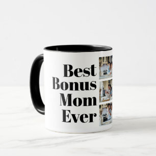 Beste Bonus-Mama je Stepmutschenke 3 FotoCollage Tasse