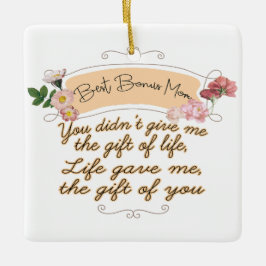 Beste Bonus-Mama Keramikornament